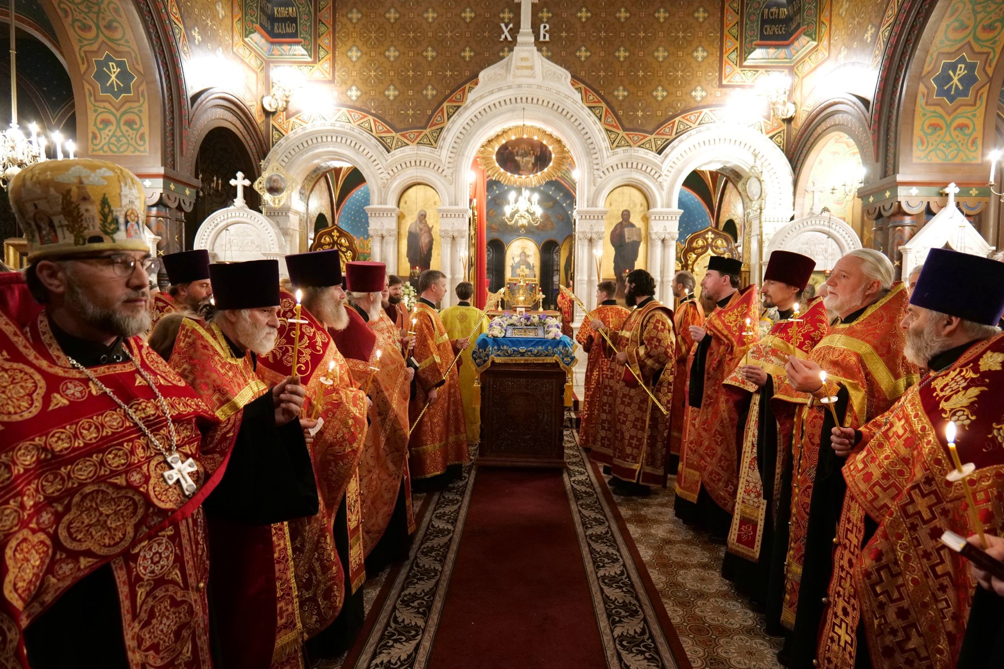 Clergy during a church service